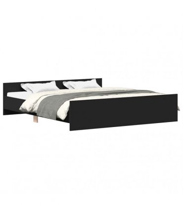 vidaXL Bed Frame without Mattress Black 200x200 cm
