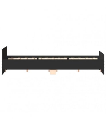 vidaXL Bed Frame without Mattress Black 200x200 cm