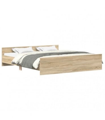 vidaXL Bed Frame without Mattress Sonoma Oak 200x200 cm