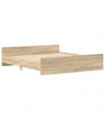 vidaXL Bed Frame without Mattress Sonoma Oak 200x200 cm