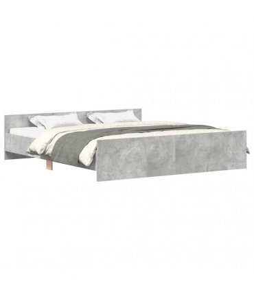 vidaXL Bed Frame without Mattress Concrete Grey 200x200 cm