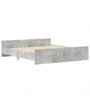 vidaXL Bed Frame without Mattress Concrete Grey 200x200 cm
