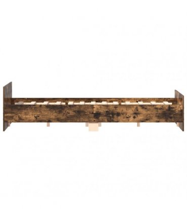 vidaXL Bed Frame without Mattress Smoked Oak 200x200 cm