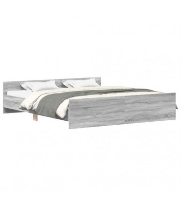 vidaXL Bed Frame without Mattress Grey Sonoma 200x200 cm