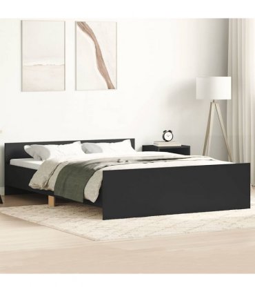 vidaXL Bed Frame without Mattress Black 120x200 cm