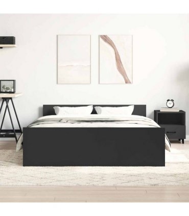 vidaXL Bed Frame without Mattress Black 120x200 cm