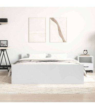 vidaXL Bed Frame without Mattress White 140x200 cm