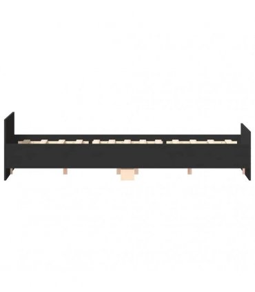 vidaXL Bed Frame without Mattress Black 140x200 cm