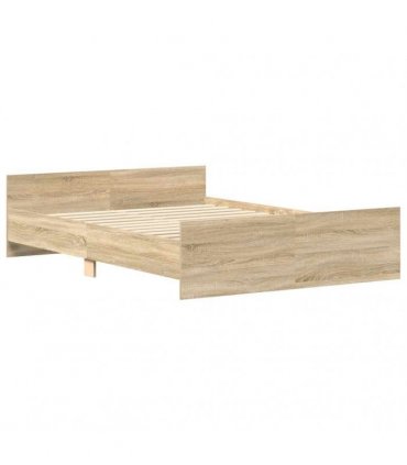 vidaXL Bed Frame without Mattress Sonoma Oak 140x200 cm