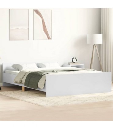 vidaXL Bed Frame without Mattress White 150x200 cm