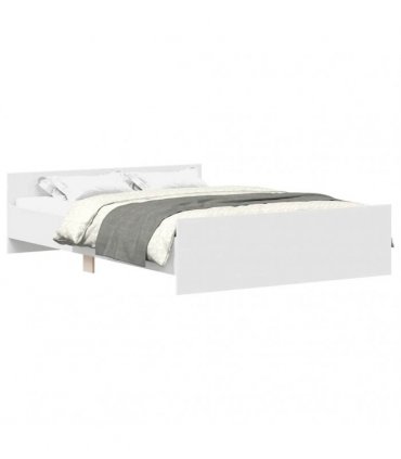 vidaXL Bed Frame without Mattress White 150x200 cm