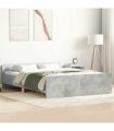 vidaXL Bed Frame without Mattress Concrete Grey 150x200 cm