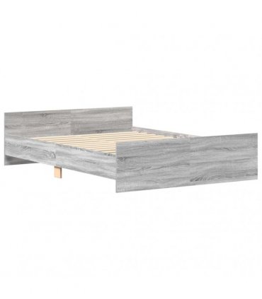 vidaXL Bed Frame without Mattress Grey Sonoma 150x200 cm