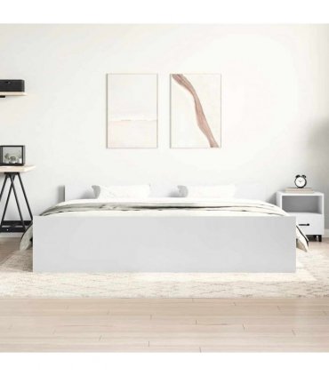 vidaXL Bed Frame without Mattress White 160x200 cm