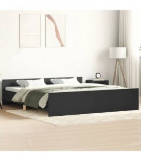 vidaXL Bed Frame without Mattress Black 160x200 cm