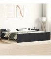 vidaXL Bed Frame without Mattress Black 160x200 cm