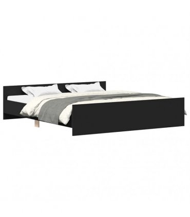 vidaXL Bed Frame without Mattress Black 160x200 cm