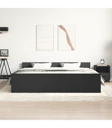 vidaXL Bed Frame without Mattress Black 160x200 cm