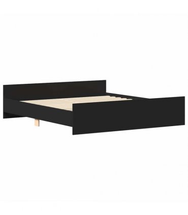 vidaXL Bed Frame without Mattress Black 160x200 cm