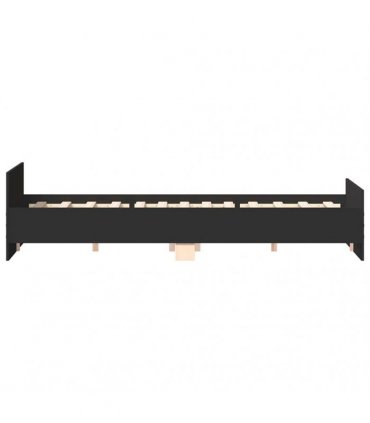 vidaXL Bed Frame without Mattress Black 160x200 cm