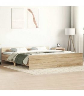 vidaXL Bed Frame without Mattress Sonoma Oak 160x200 cm