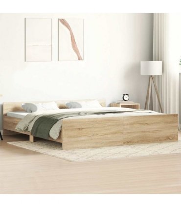 vidaXL Bed Frame without Mattress Sonoma Oak 160x200 cm