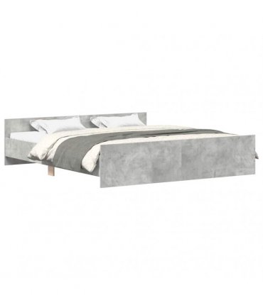 vidaXL Bed Frame without Mattress Concrete Grey 160x200 cm