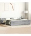 vidaXL Bed Frame without Mattress Grey Sonoma 160x200 cm