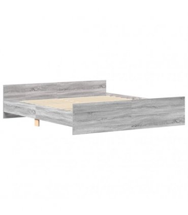 vidaXL Bed Frame without Mattress Grey Sonoma 160x200 cm