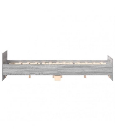 vidaXL Bed Frame without Mattress Grey Sonoma 160x200 cm
