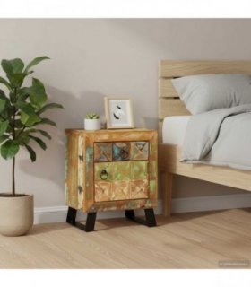 vidaXL Bedside Cabinet 40x30x50 cm Solid Reclaimed Wood