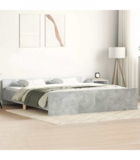 vidaXL Bed Frame without Mattress Concrete Grey 180x200 cm