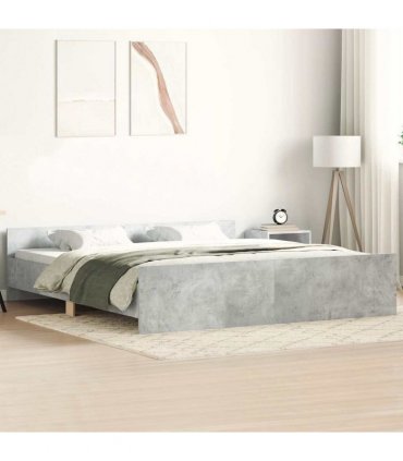 vidaXL Bed Frame without Mattress Concrete Grey 180x200 cm