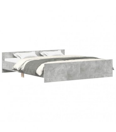 vidaXL Bed Frame without Mattress Concrete Grey 180x200 cm