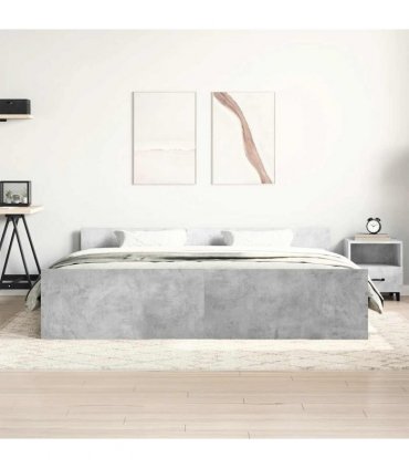 vidaXL Bed Frame without Mattress Concrete Grey 180x200 cm