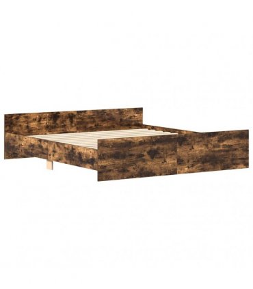 vidaXL Bed Frame without Mattress Smoked Oak 180x200 cm