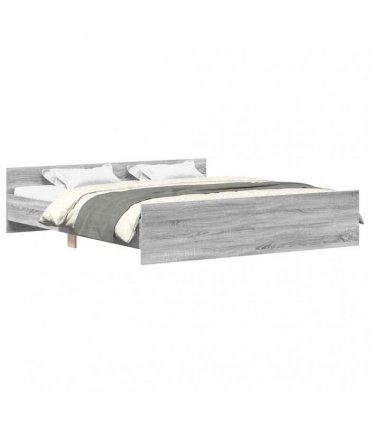 vidaXL Bed Frame without Mattress Grey Sonoma 180x200 cm
