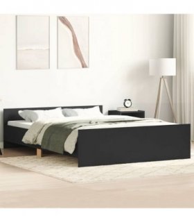 vidaXL Bed Frame without Mattress Black 120x190 cm