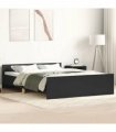 vidaXL Bed Frame without Mattress Black 120x190 cm