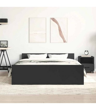 vidaXL Bed Frame without Mattress Black 120x190 cm