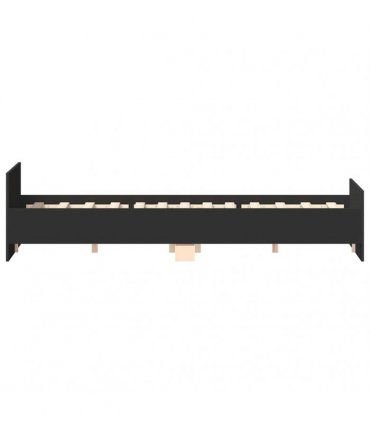 vidaXL Bed Frame without Mattress Black 120x190 cm