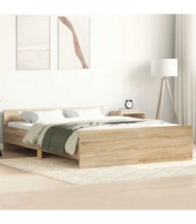 vidaXL Bed Frame without Mattress Sonoma Oak 120x190 cm