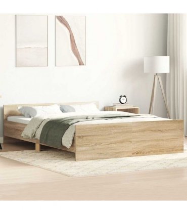 vidaXL Bed Frame without Mattress Sonoma Oak 120x190 cm