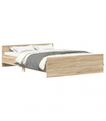 vidaXL Bed Frame without Mattress Concrete Grey 120x190 cm