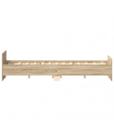 vidaXL Bed Frame without Mattress Concrete Grey 120x190 cm