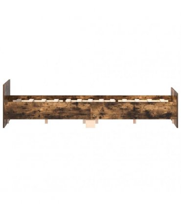 vidaXL Bed Frame without Mattress Smoked Oak 120x190 cm