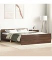 vidaXL Bed Frame without Mattress Brown Oak 120x190 cm