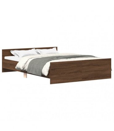 vidaXL Bed Frame without Mattress Brown Oak 120x190 cm