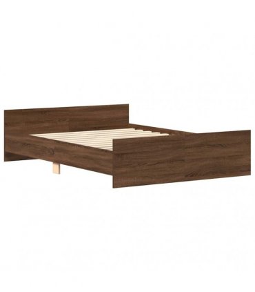 vidaXL Bed Frame without Mattress Brown Oak 120x190 cm
