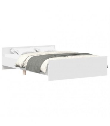 vidaXL Bed Frame without Mattress White 140x190 cm